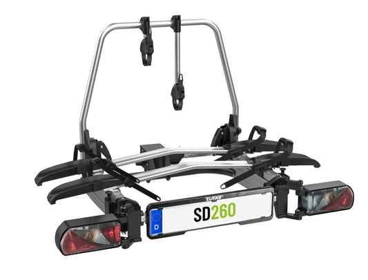 Eufab SD260 Fahrradträger Plattform - 2 Fahrräder (auch E-Bikes), ausziehbar, vormontiert