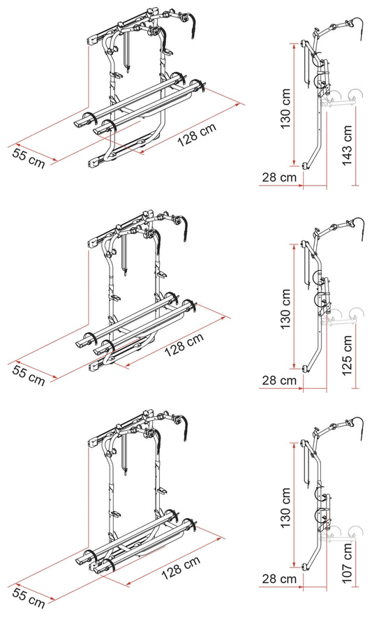 Fiamma Carry Bike 200 DJ Ducato after 2006 Deep Black Fahrradträger
