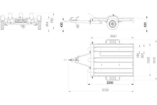 Motorrad-Anhänger UNITRAILER MOTO 3 [NEUES PRODUKT]